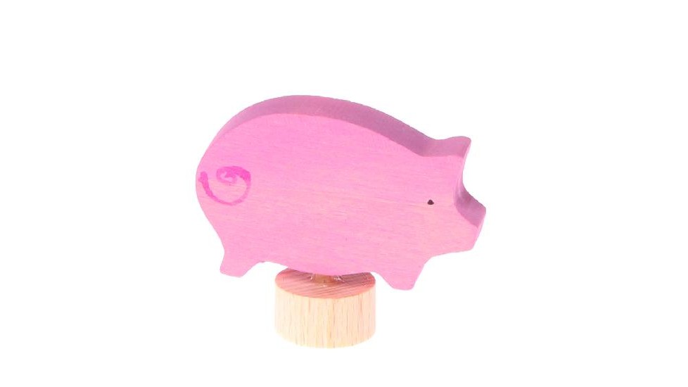 Figurine décorative - Cochon rose