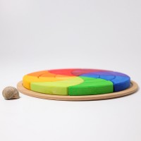 Empilage:  mandala de couleur- 24 pièces de bois