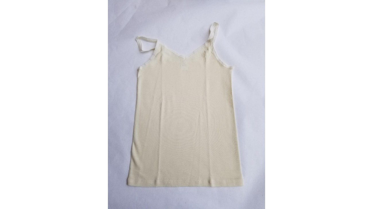 Wool and silk underwear for women, camisole with thin straps / tank