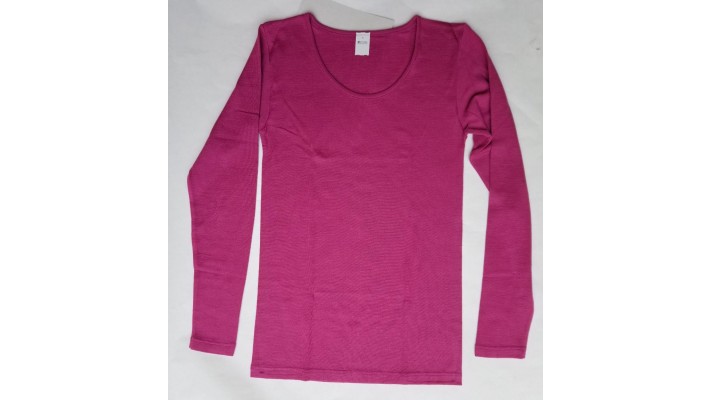 Underwear wool and silk for women, long sleeves, round neck